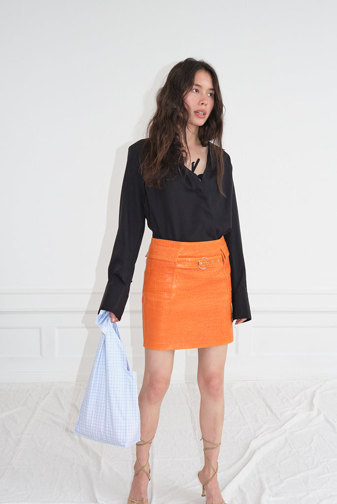 Saks Potts - New York Skirt - Orange Croc