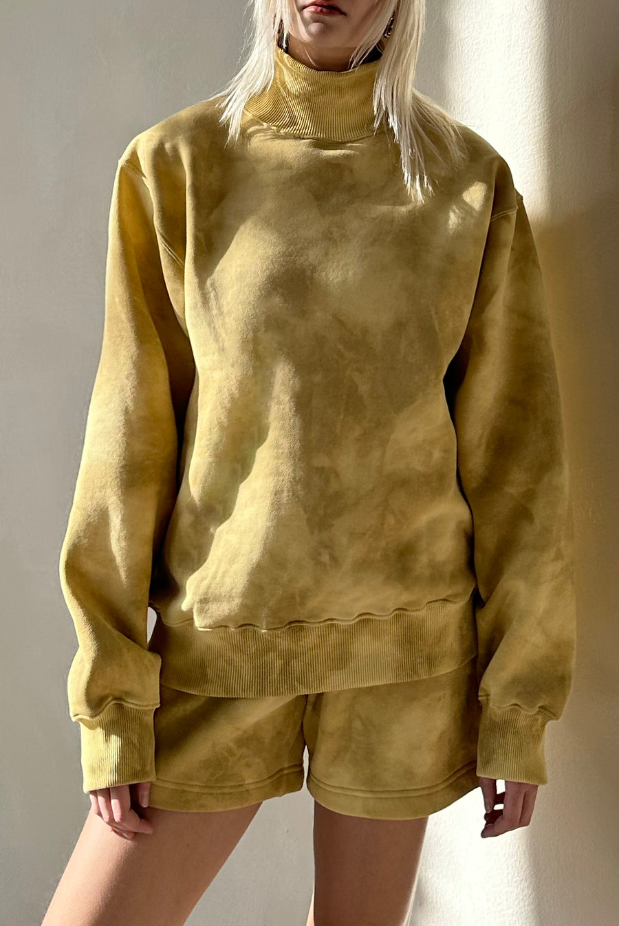 Tye Dye Sweat Short Set - Yellow