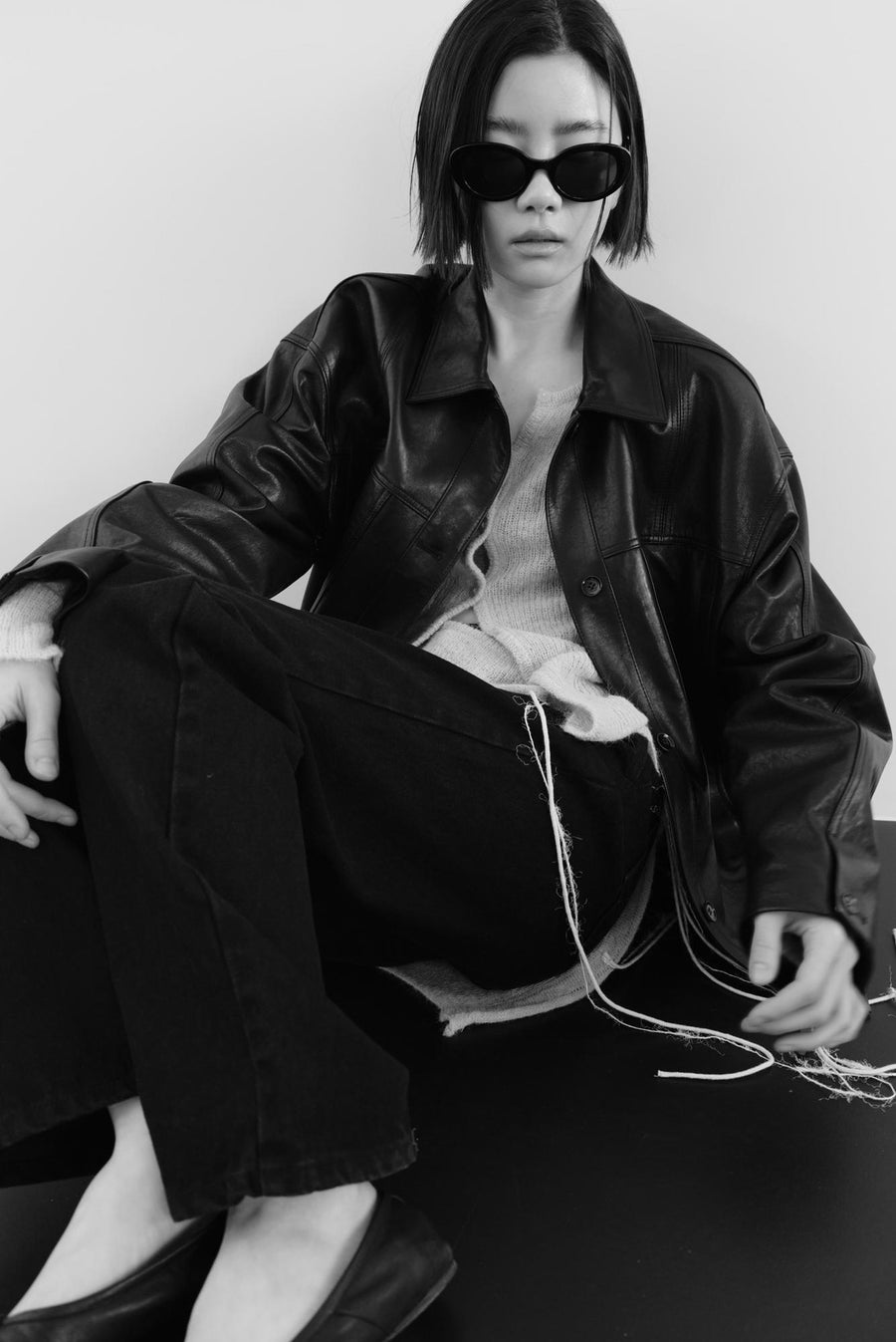 Oversized Leather Jacket