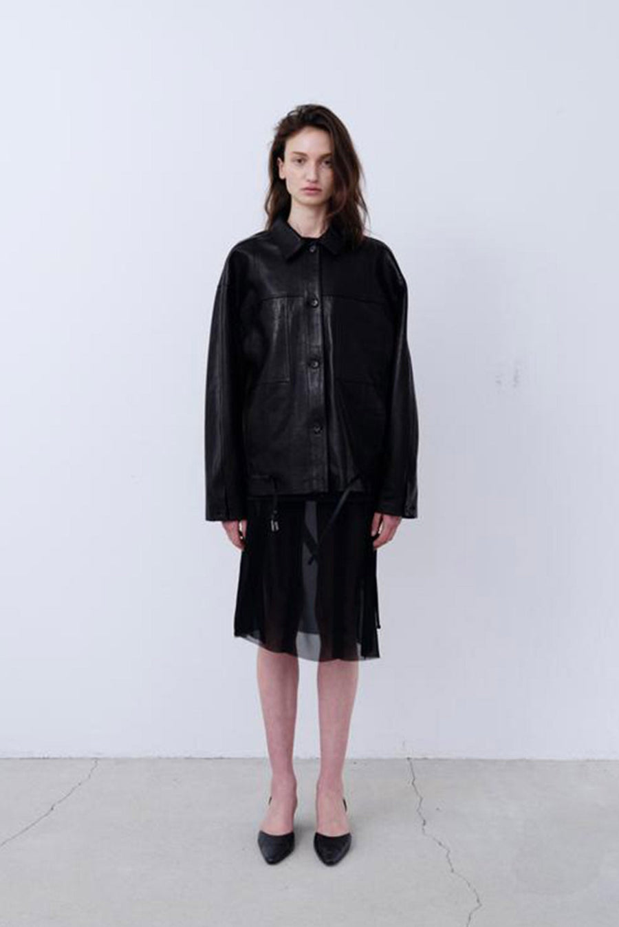 Oversized Leather Jacket