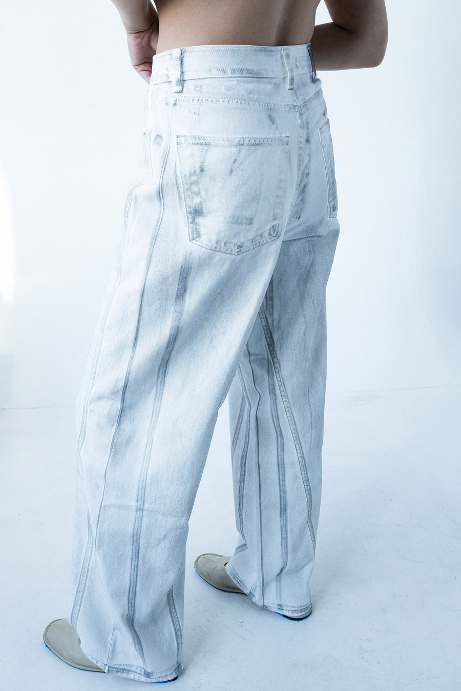 Fade Print Jeans - White