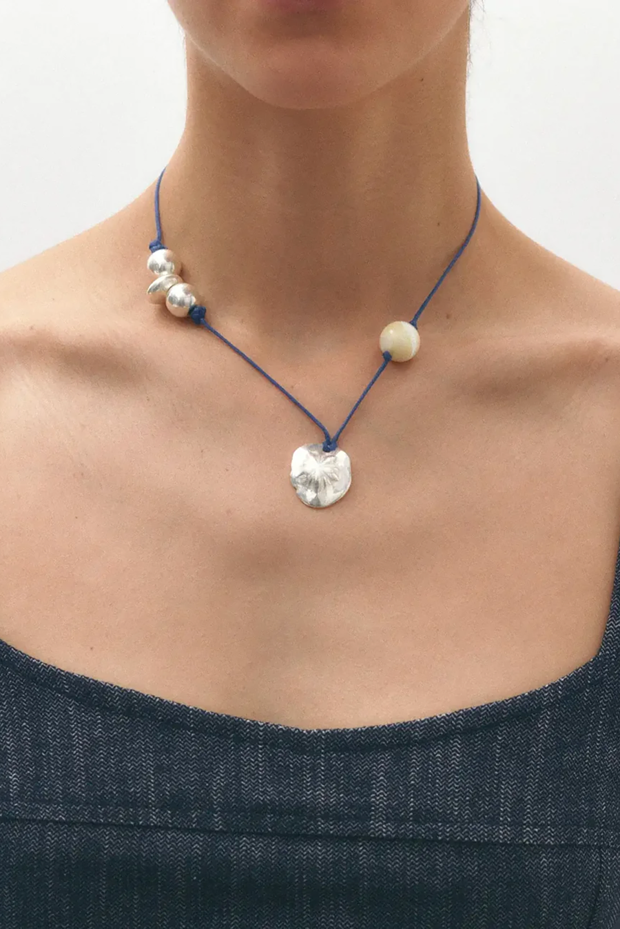 Simuero - 8PM Necklace - Silver / Blue