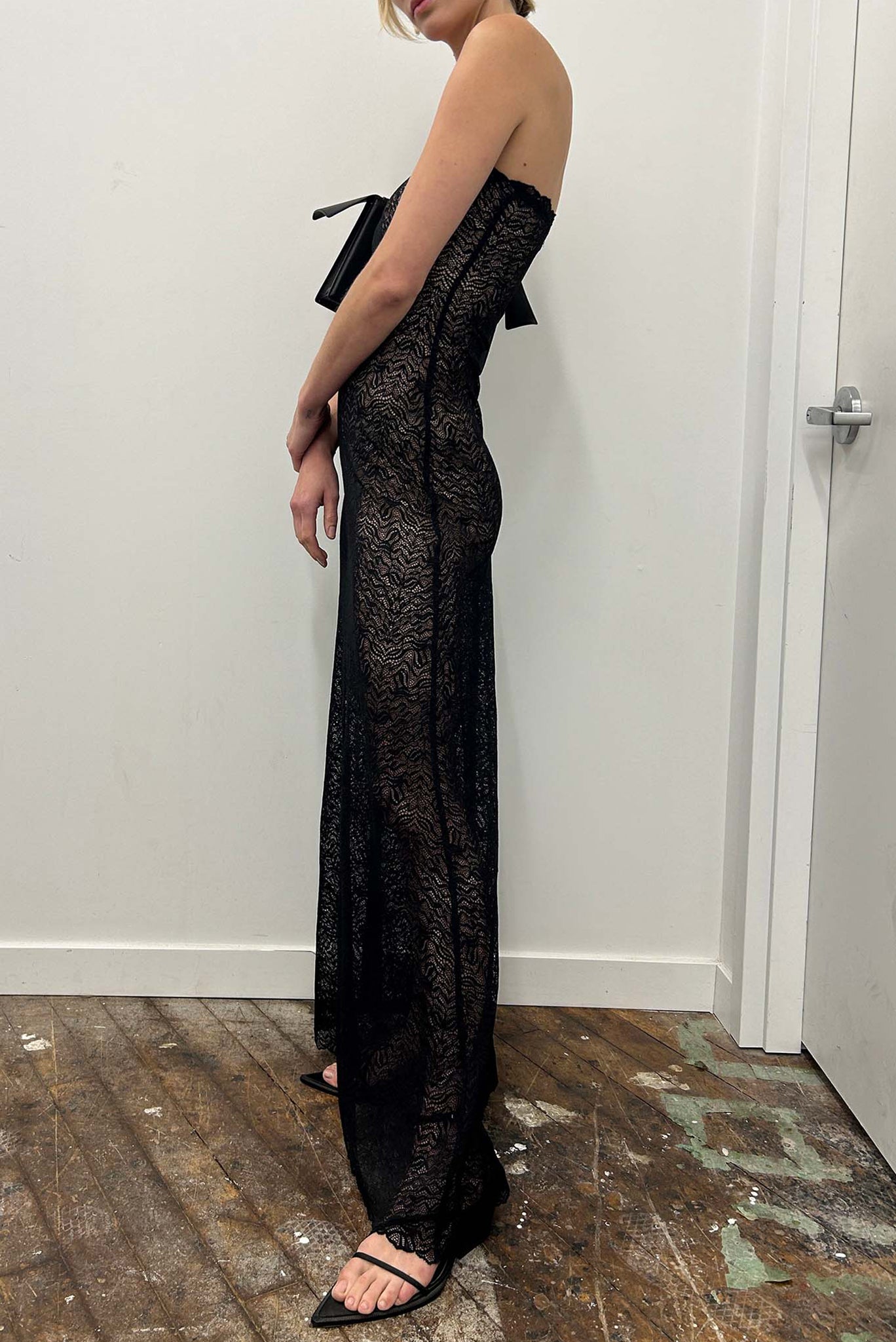 beaufille lace dress Anise Dress Strapless Floral Lace Maxi Dress