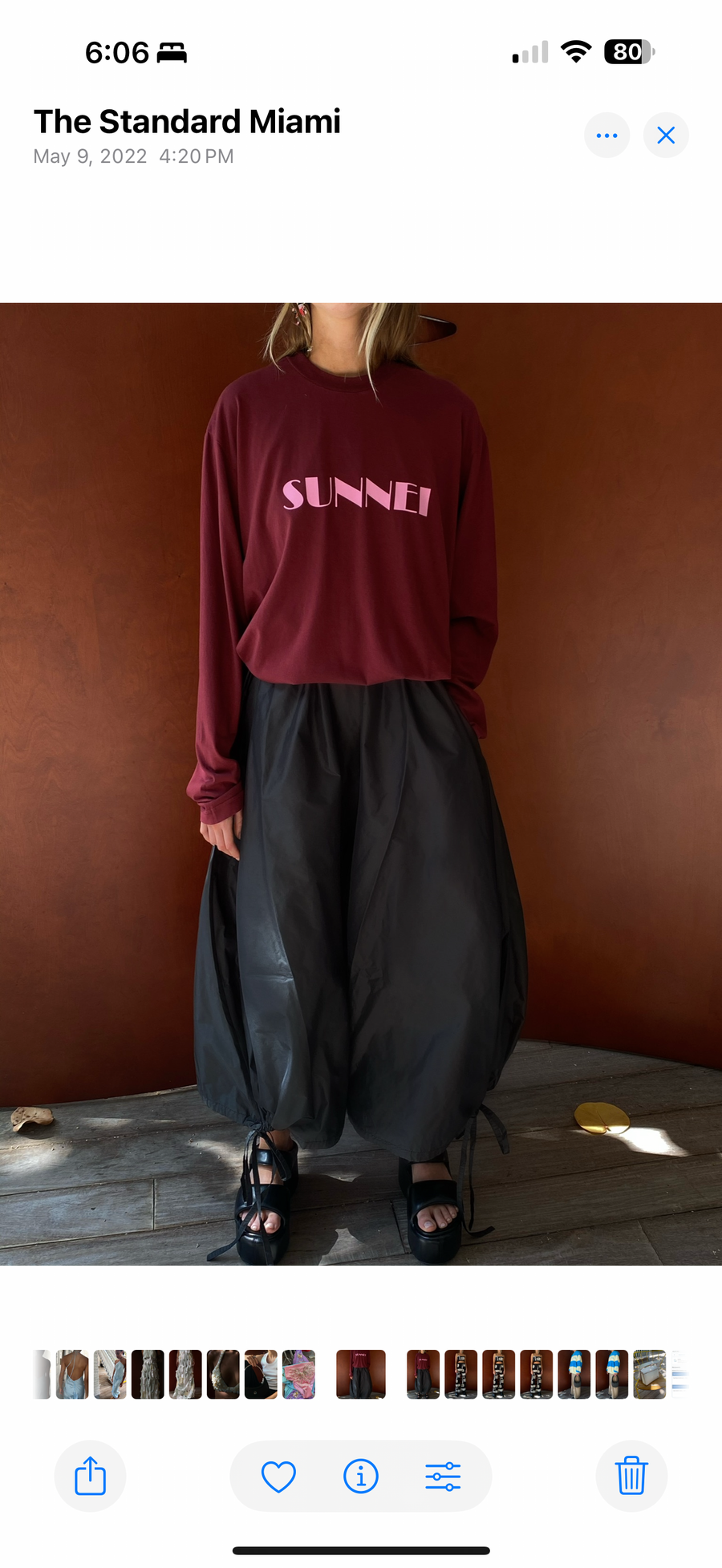 Sunnei - Big Logo Pink Classic Longsleeve - Aubergine