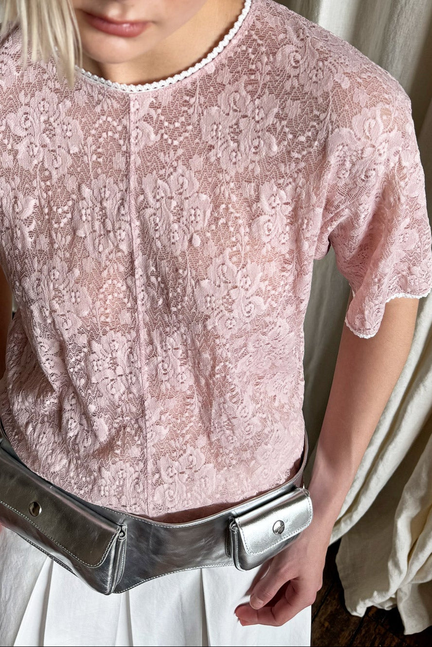 Pink Lace Wide T