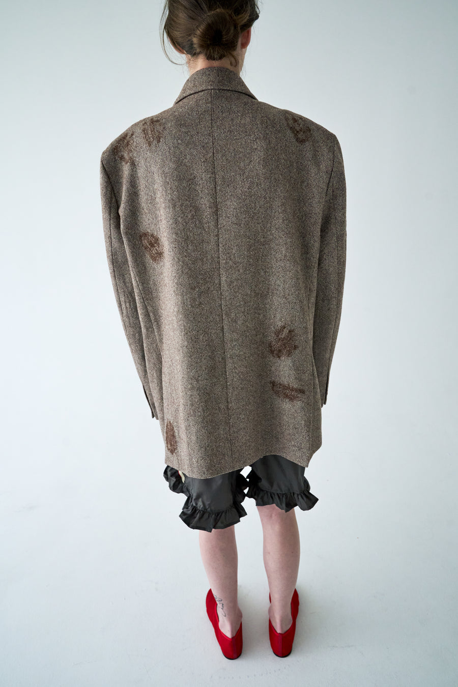 Wool Herringbone Spotted Jacket