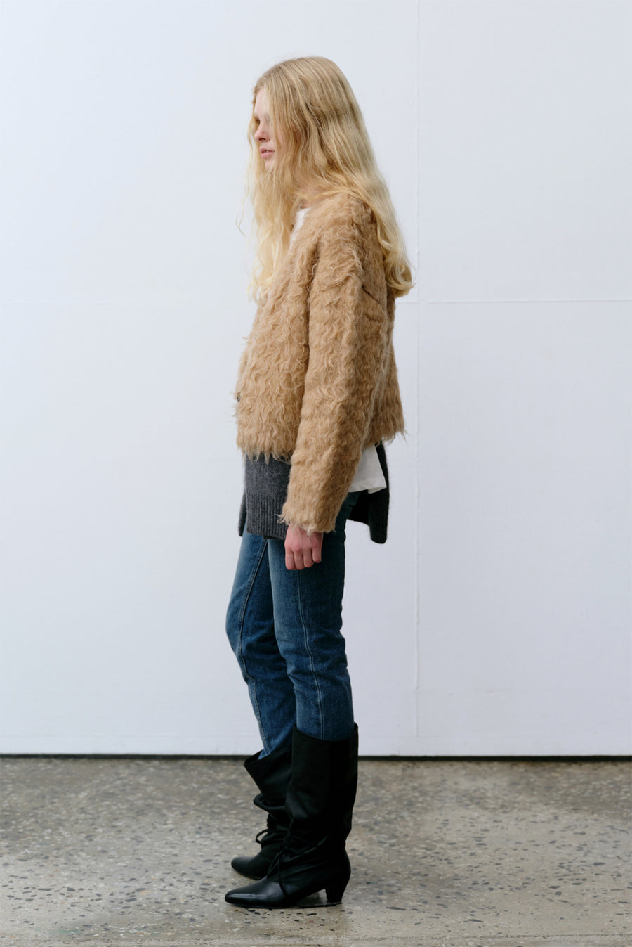 Brushed Cardigan - Camel