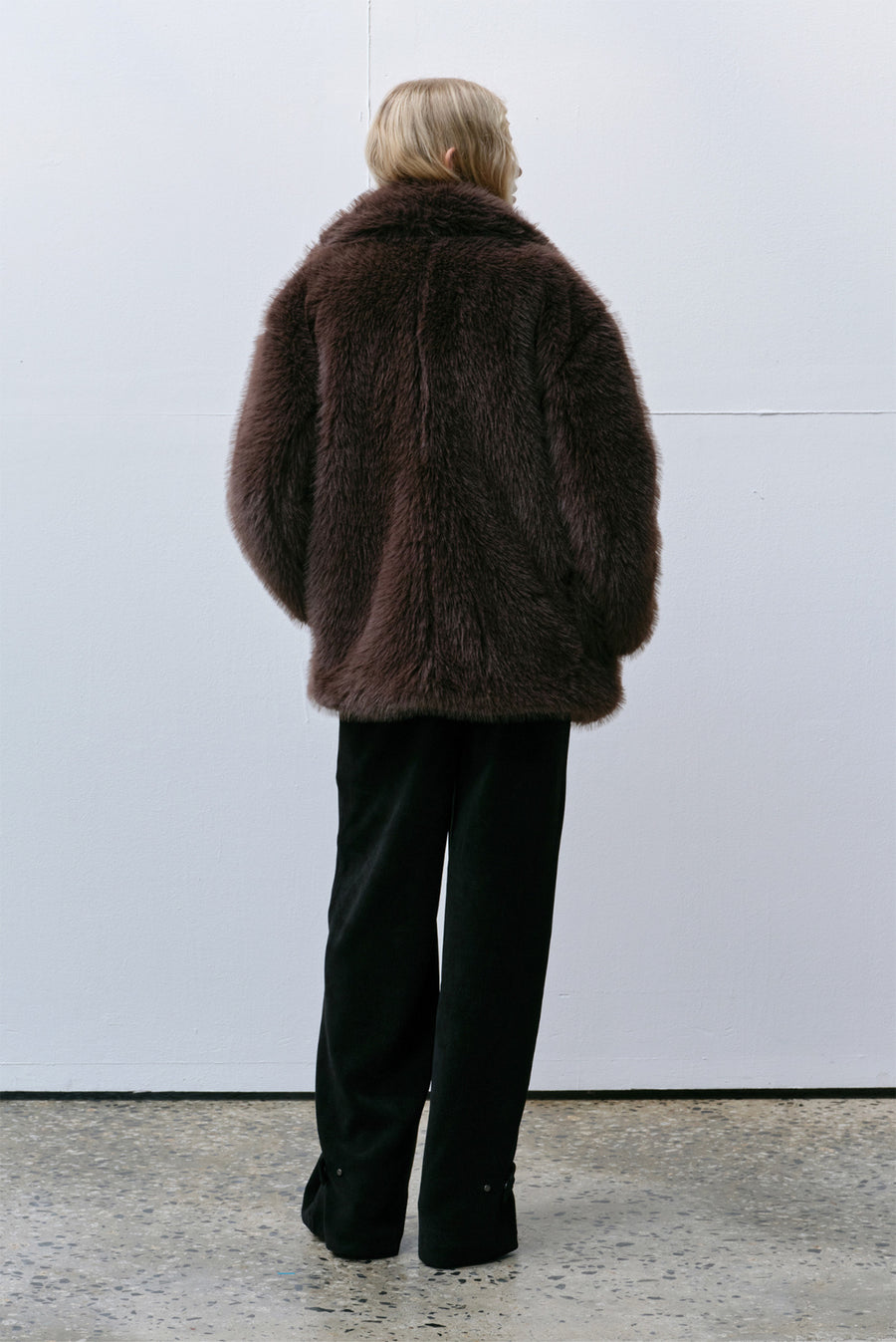 Minky Fur Coat - Brown