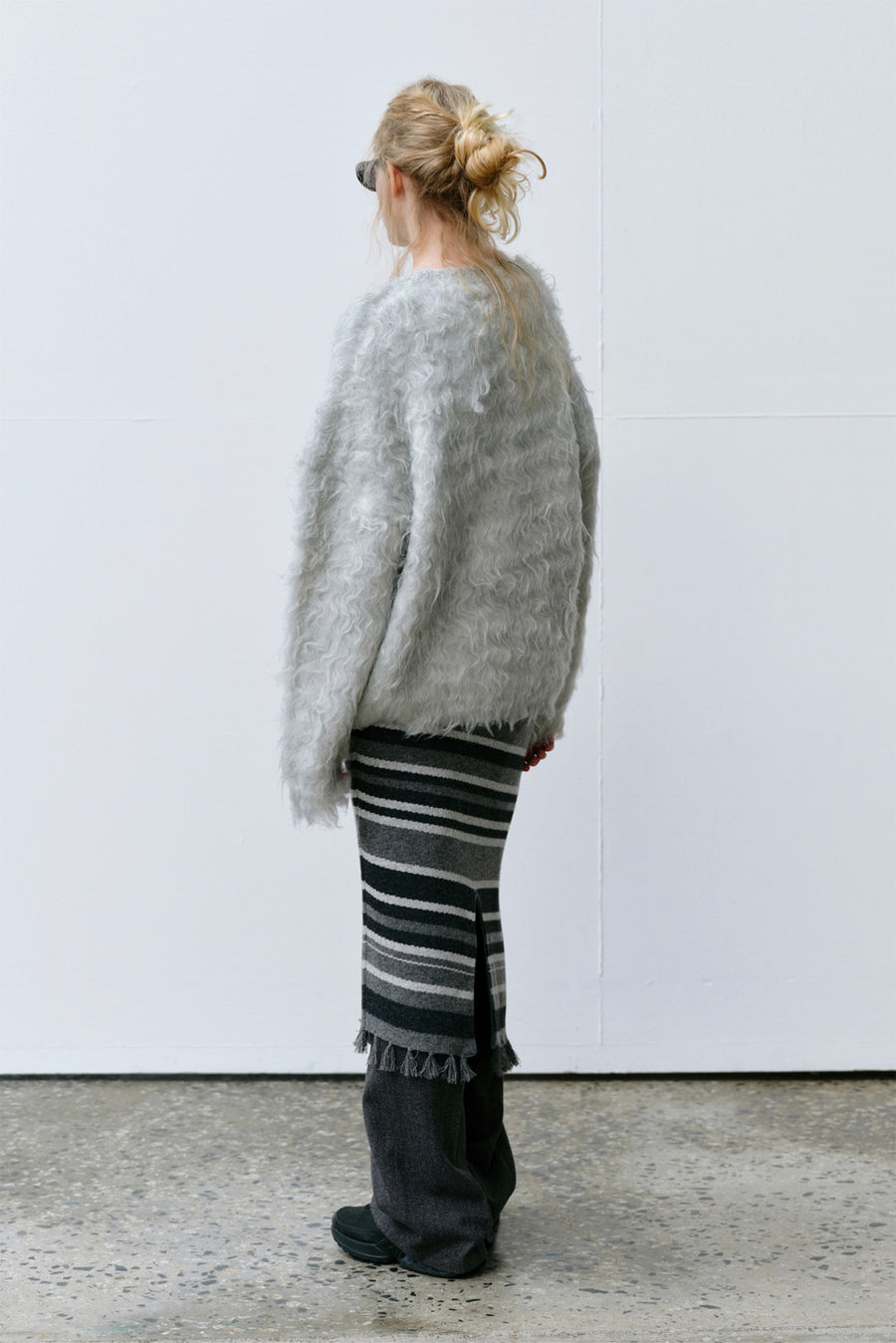 Brushed Oversized Sweater - Blue