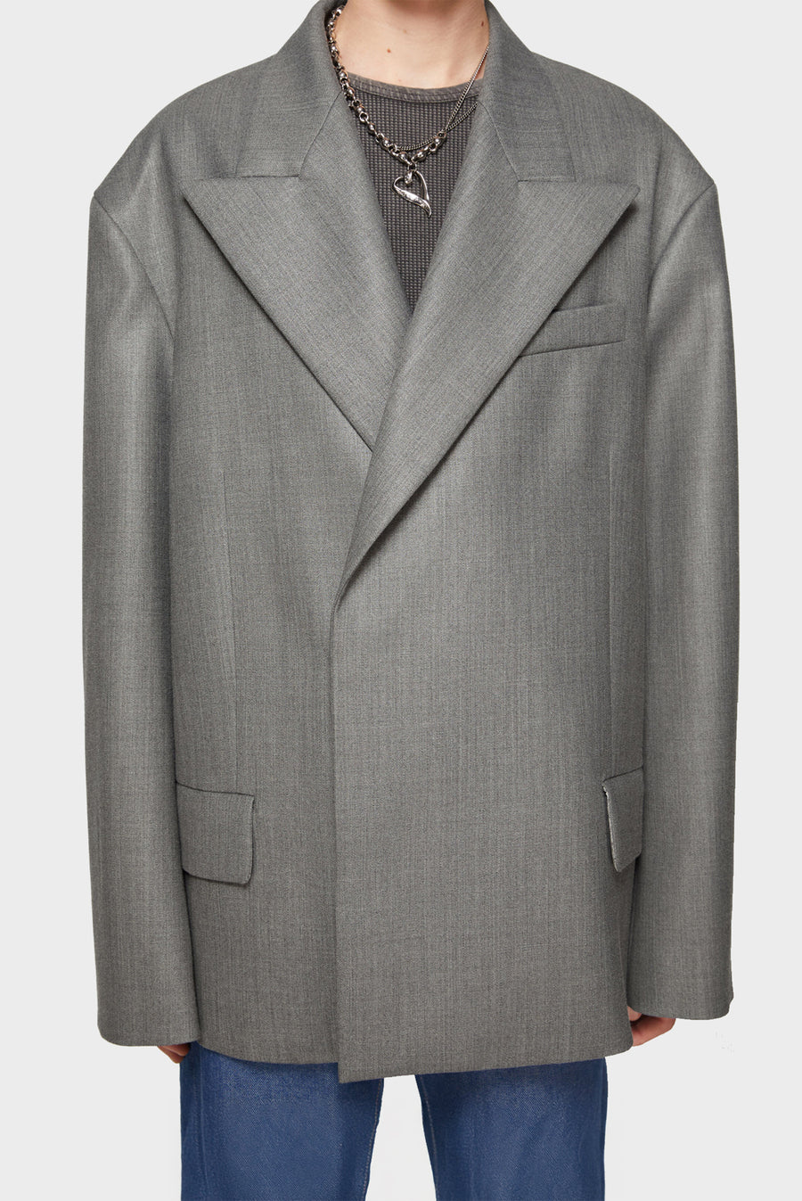 Acne Studios - Oversized Double Breasted  Blazer - Gray