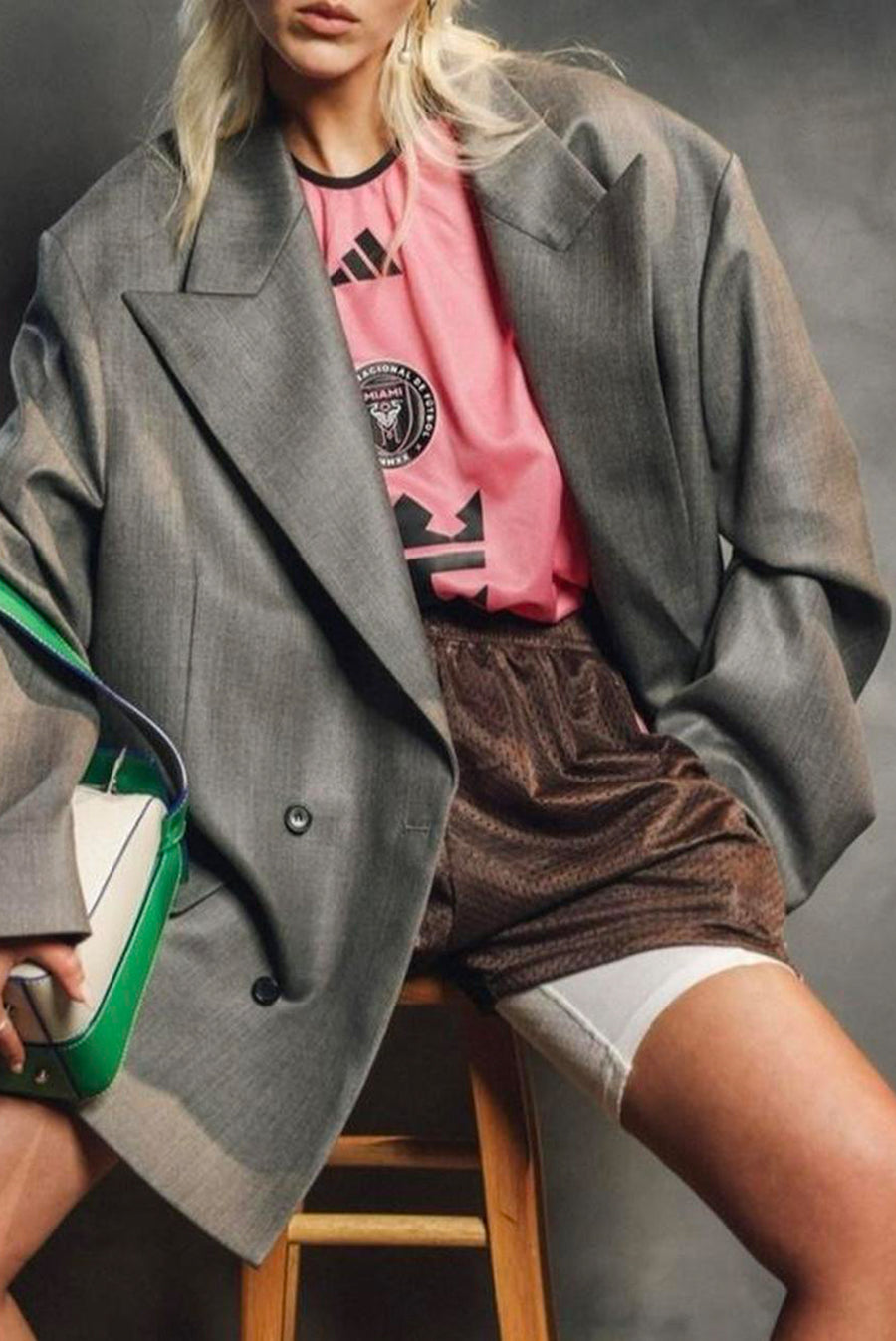 Acne Studios - Oversized Double Breasted  Blazer - Gray
