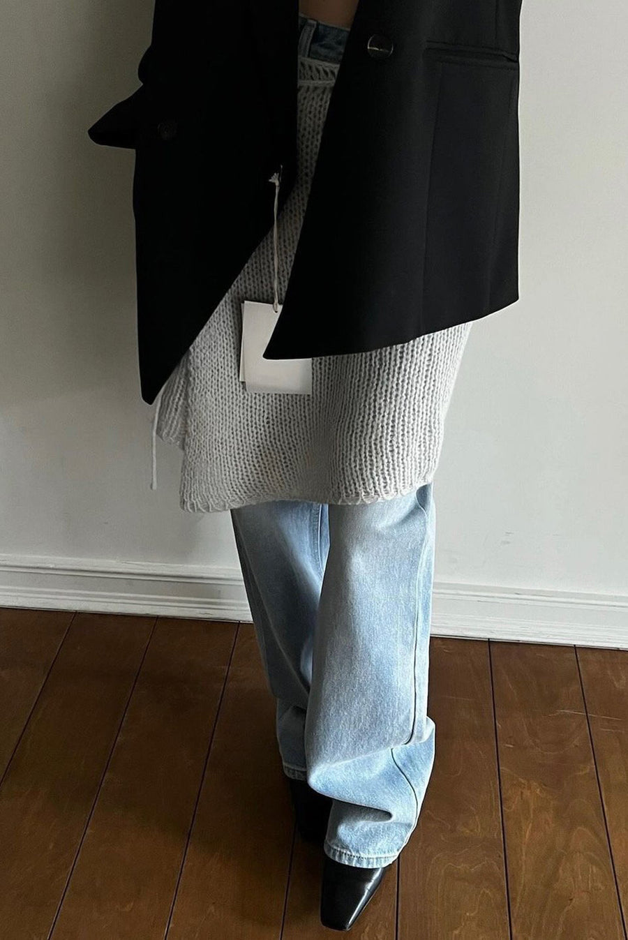 Knit Wrap Skirt - Blue