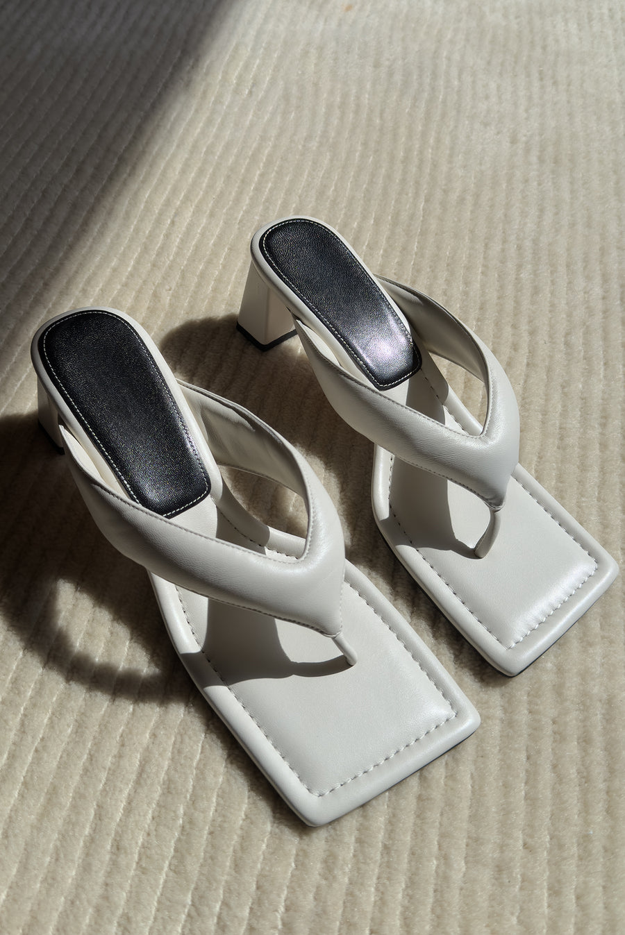 Padded Thong Sandal - White