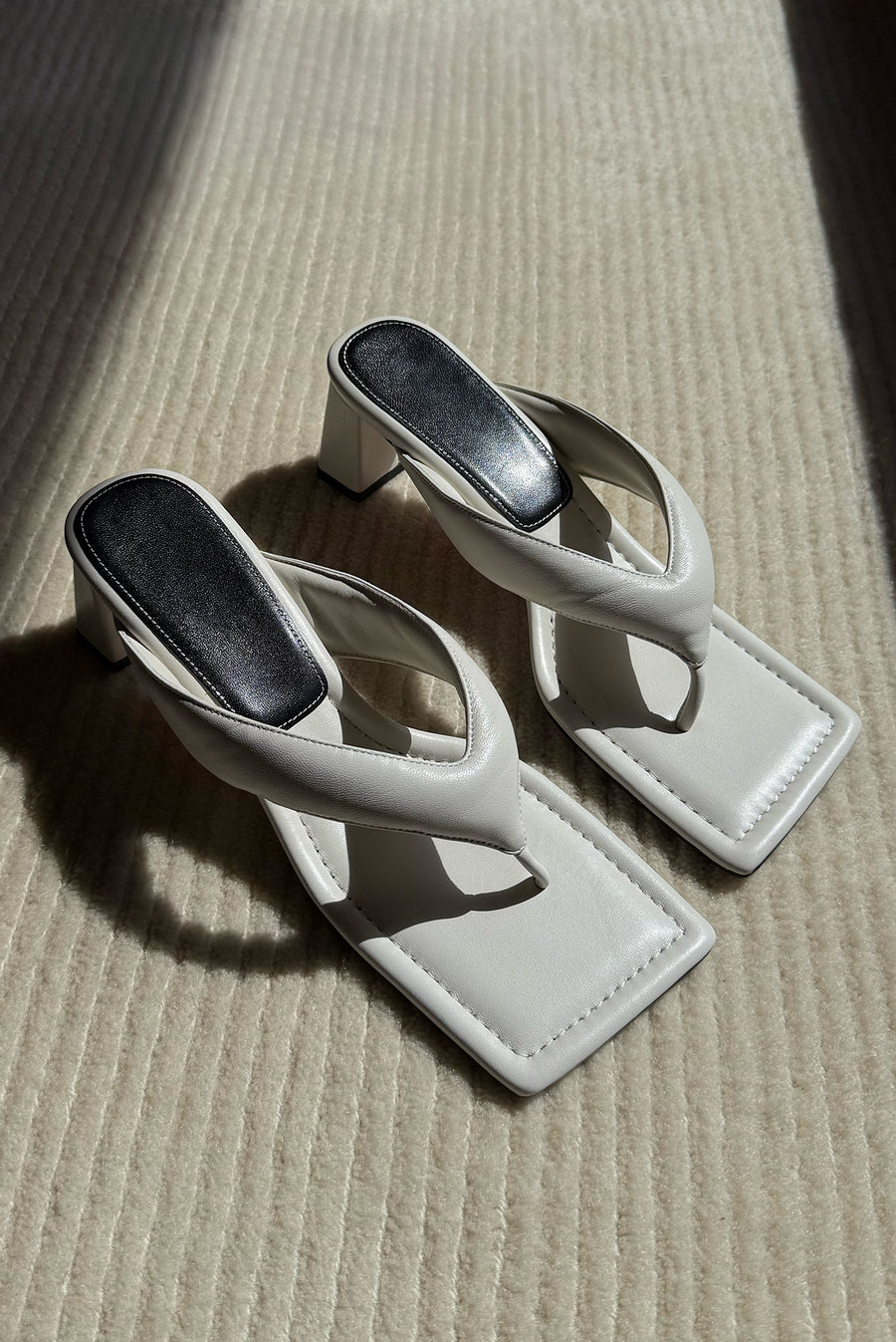 Padded Thong Sandal - White