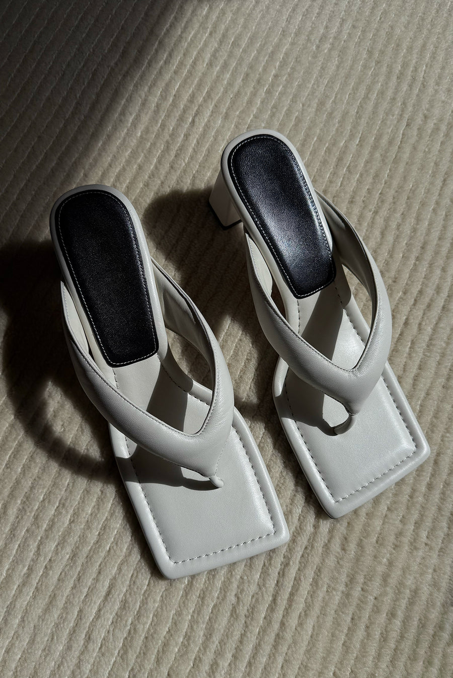 Padded Thong Sandal - White