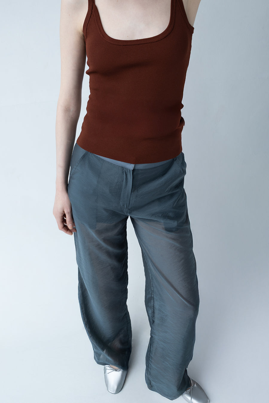 Sheer Flow Trousers - Blue
