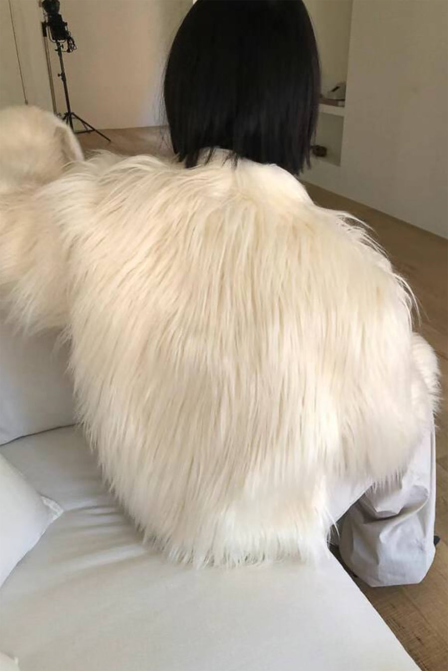 Faux Fur Jacket - White