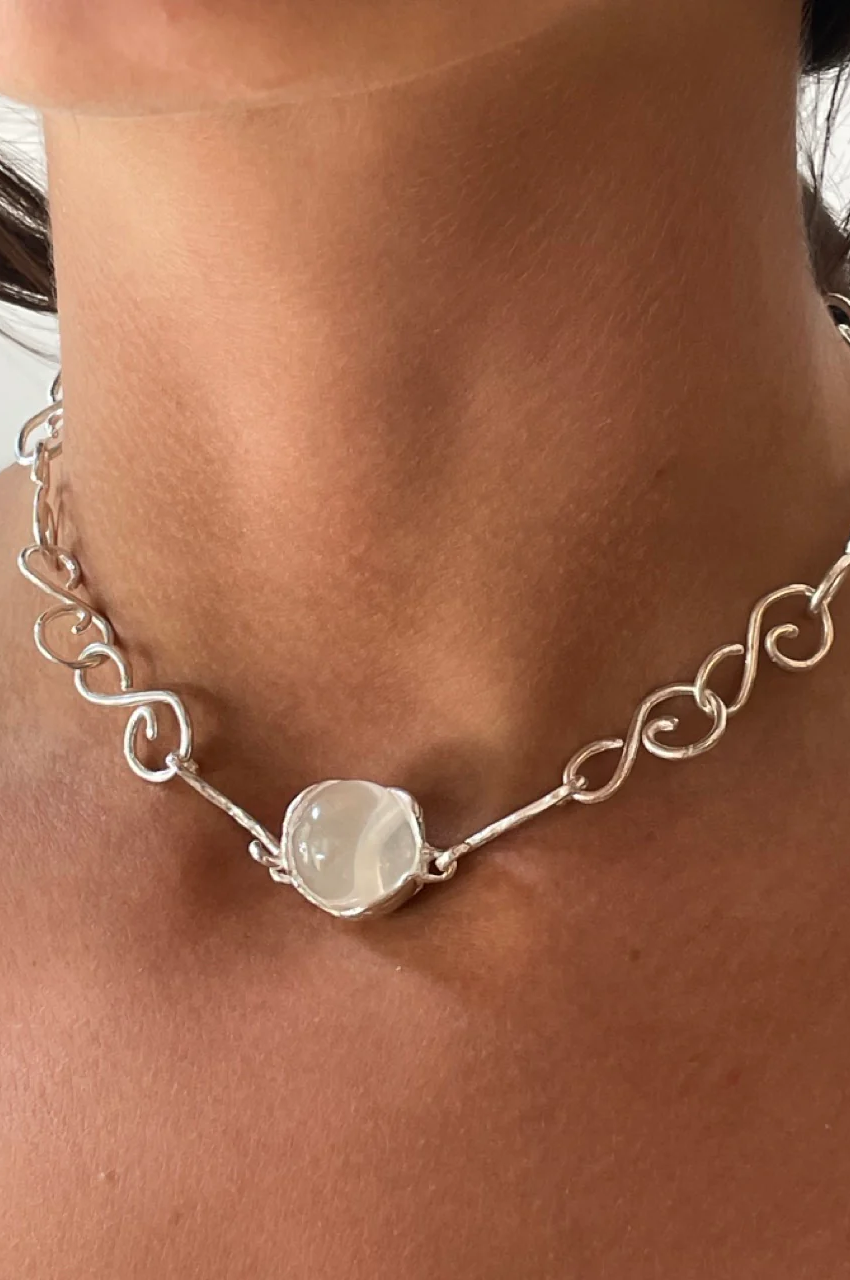 Simuero - Fruto Agua Choker Necklace - Silver