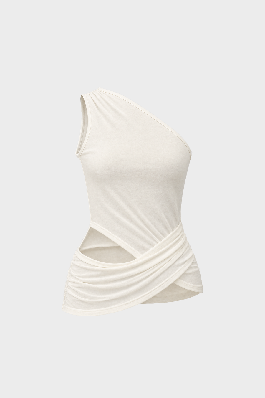 Asymmetric Drape Hem Cutout Tank