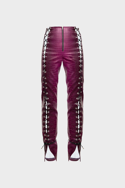 セール】LIKE WORKER SYNTHETIC LEATHER PANTS（サロペット