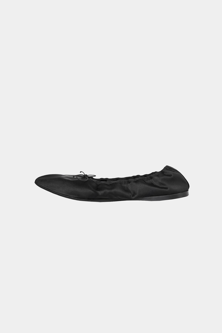 Silk Ballerina Flats - Black