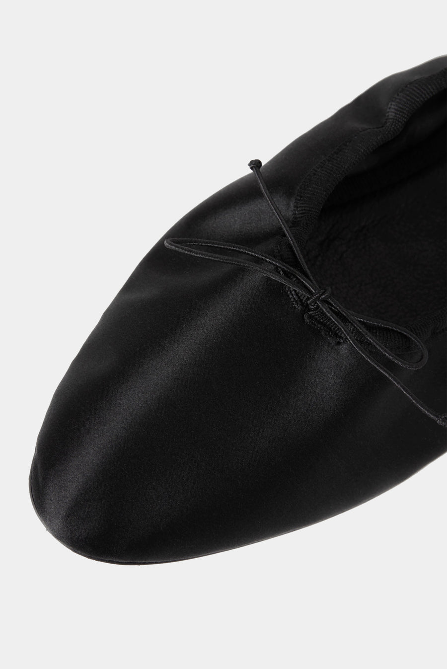 Silk Ballerina Flats - Black