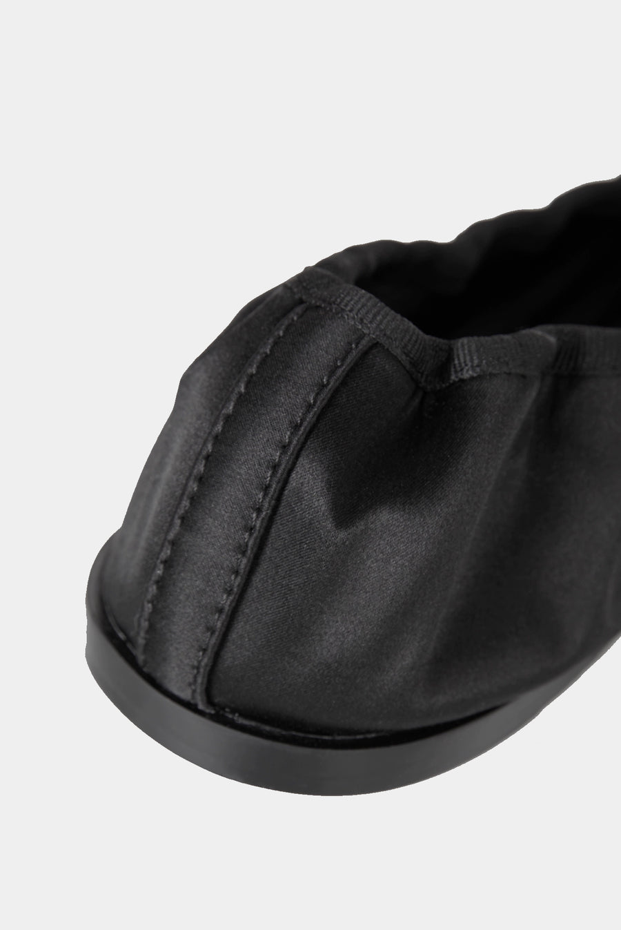 Silk Ballerina Flats - Black