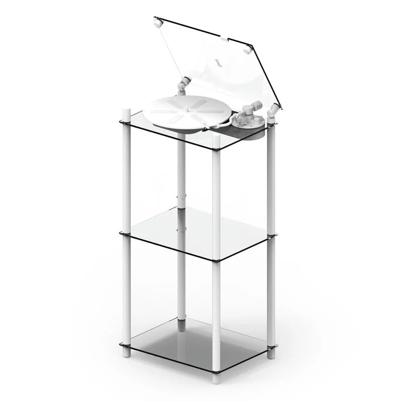 Transparent - Turntable Stand - White