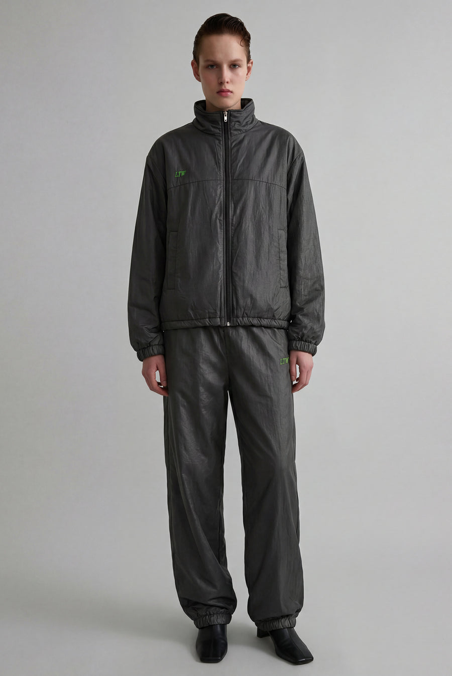 Technical Sheen Pants - Charcoal