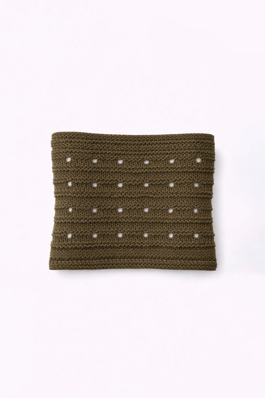 Earth Chunky Knit Crop Bandeau Top - Olive Brown