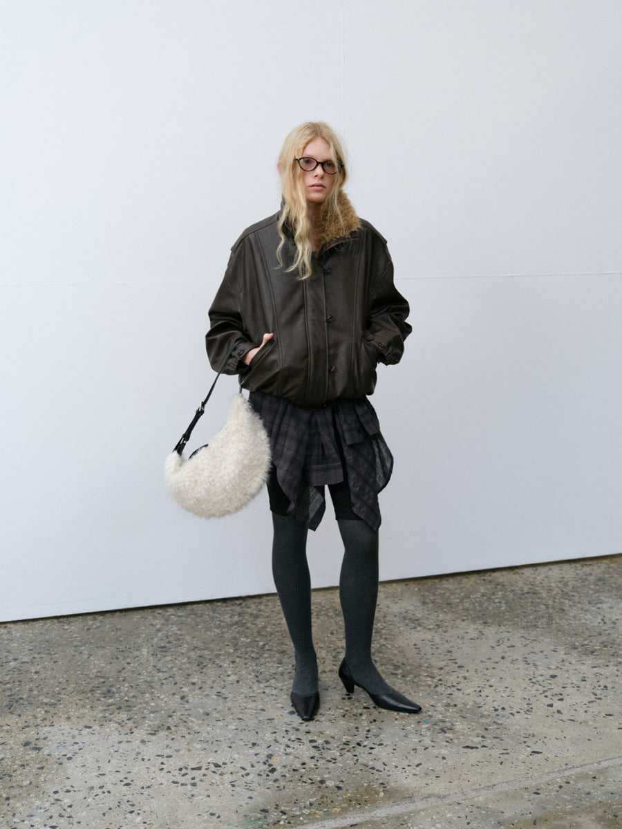 Shearling Contrast Bag