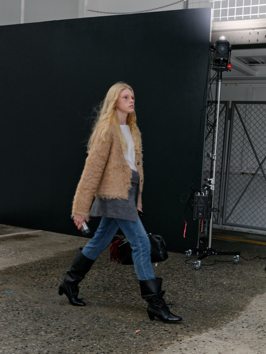 Brushed Cardigan - Camel