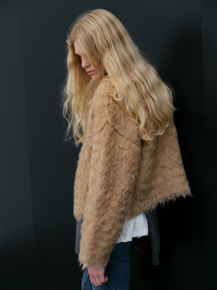 Brushed Cardigan - Camel
