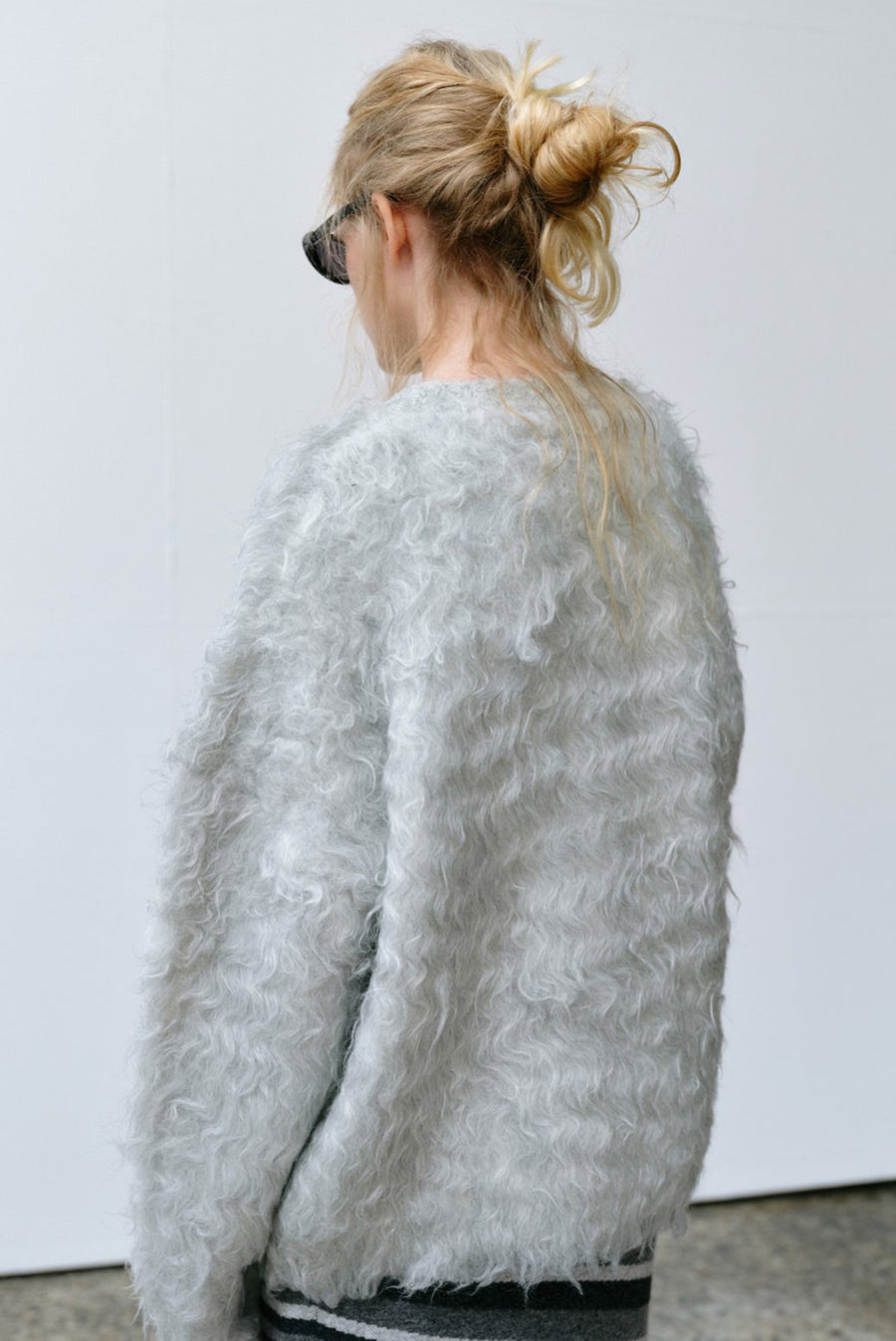Brushed Oversized Sweater - Blue