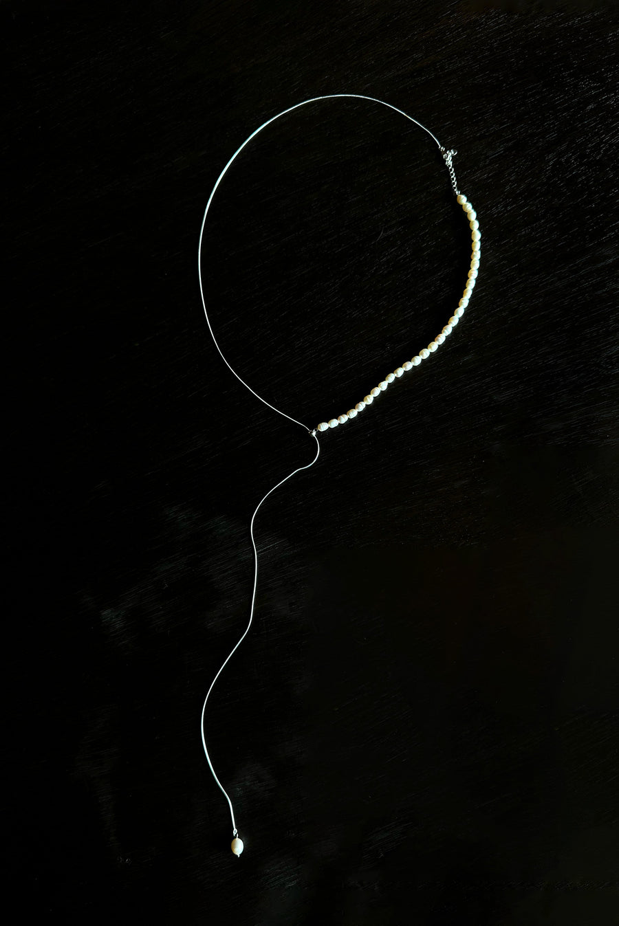 Silver & Pearl Drop Necklace