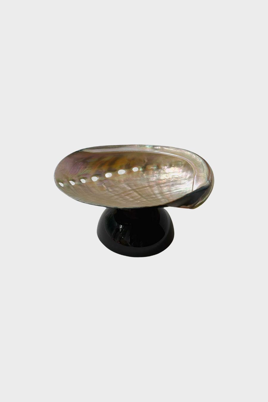 Abalone Shell Stemmed Cup – Black
