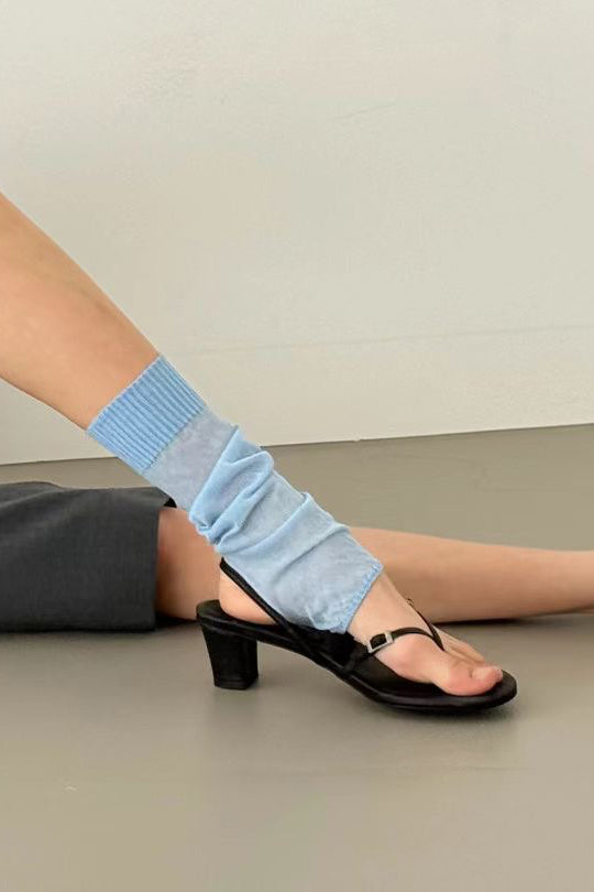 Sheer Sock Warmer - Aqua