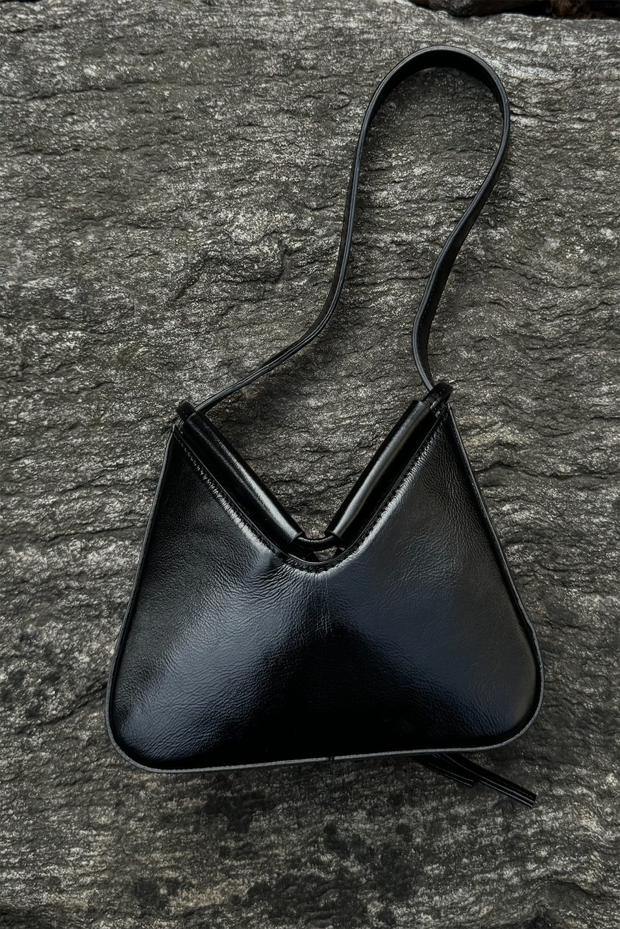 Triangle Mini Leather Bag