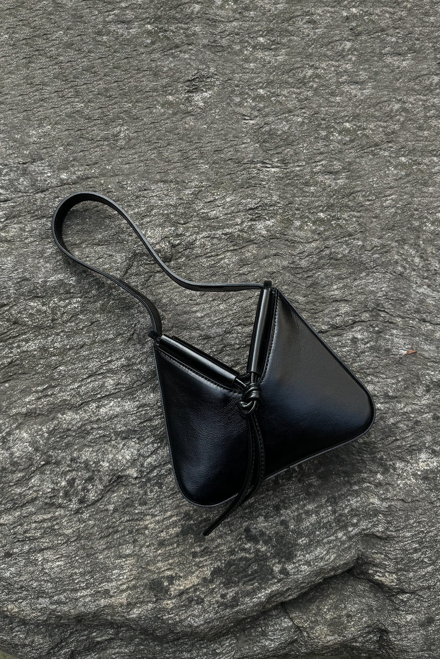 Triangle Mini Leather Bag