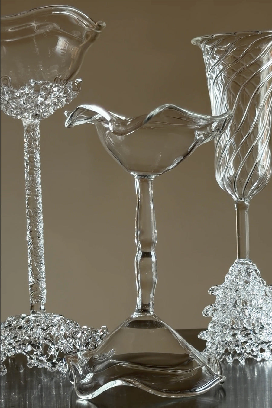 Proyecto Hebra - Handmade Sculptural Wine Glass - Tall
