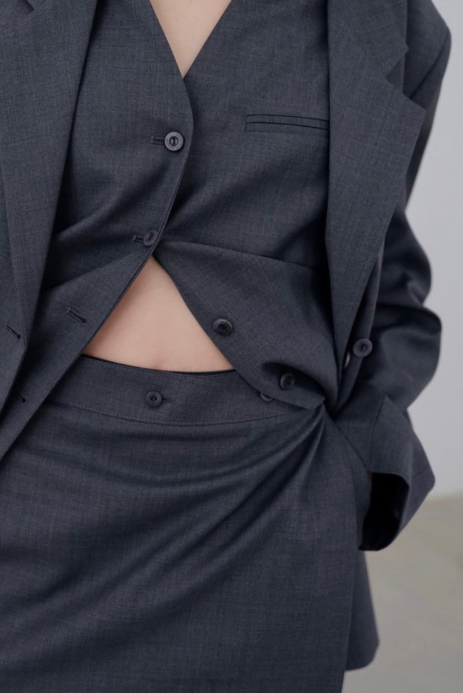 Charcoal Suit Vest