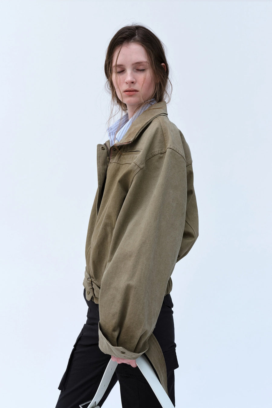 Washed Coach Jacket - Khaki