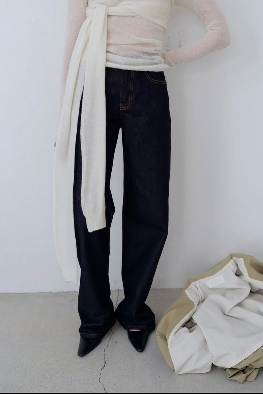 Dark Wash Cuff Jeans