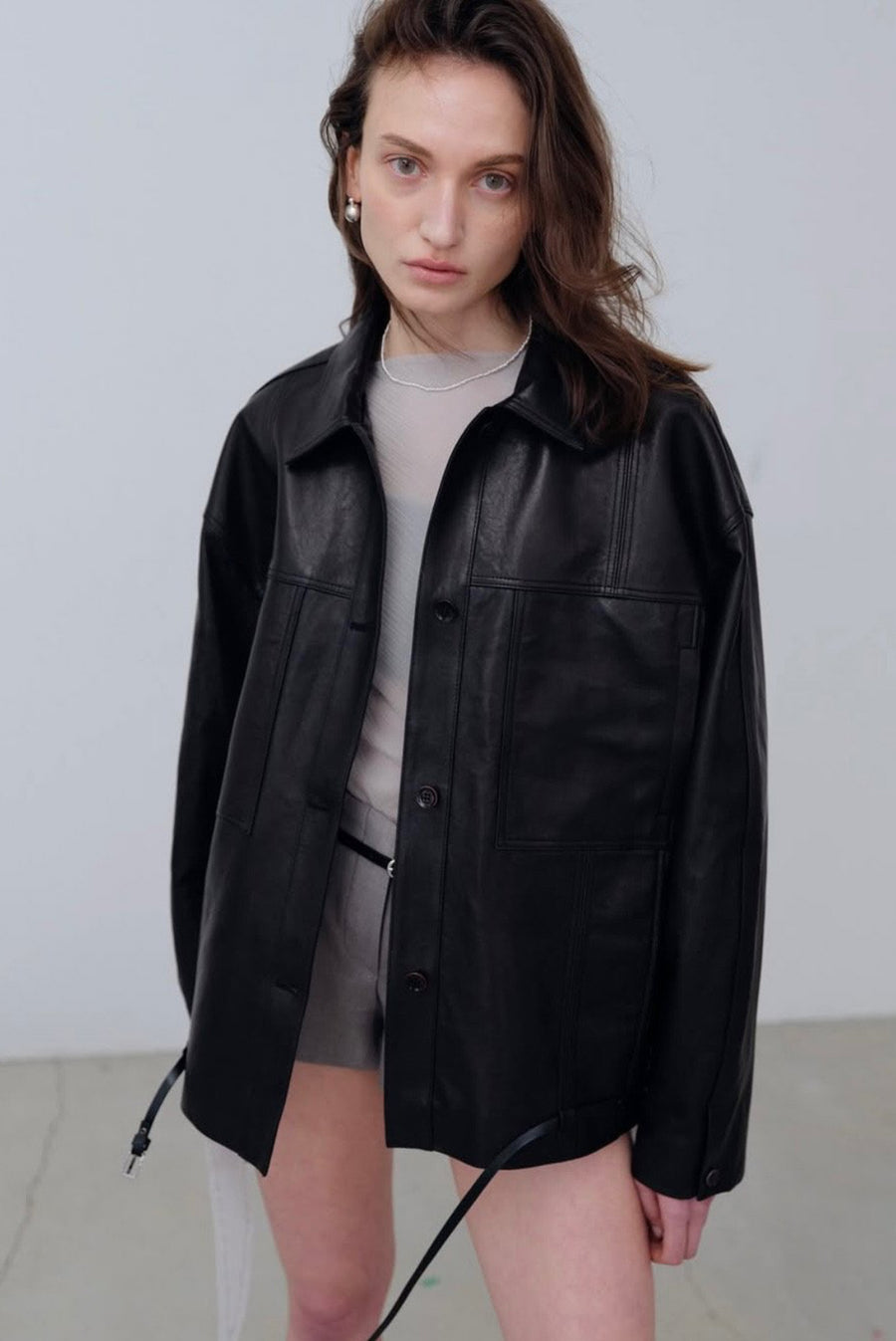 Oversized Leather Jacket