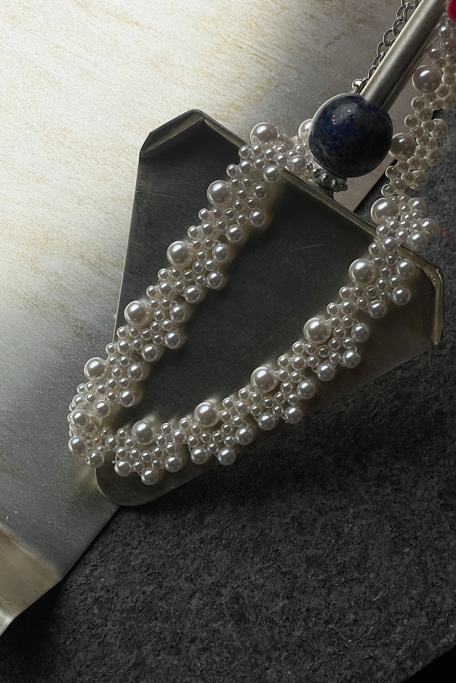 Mini Pearl Bead Cluster Necklace