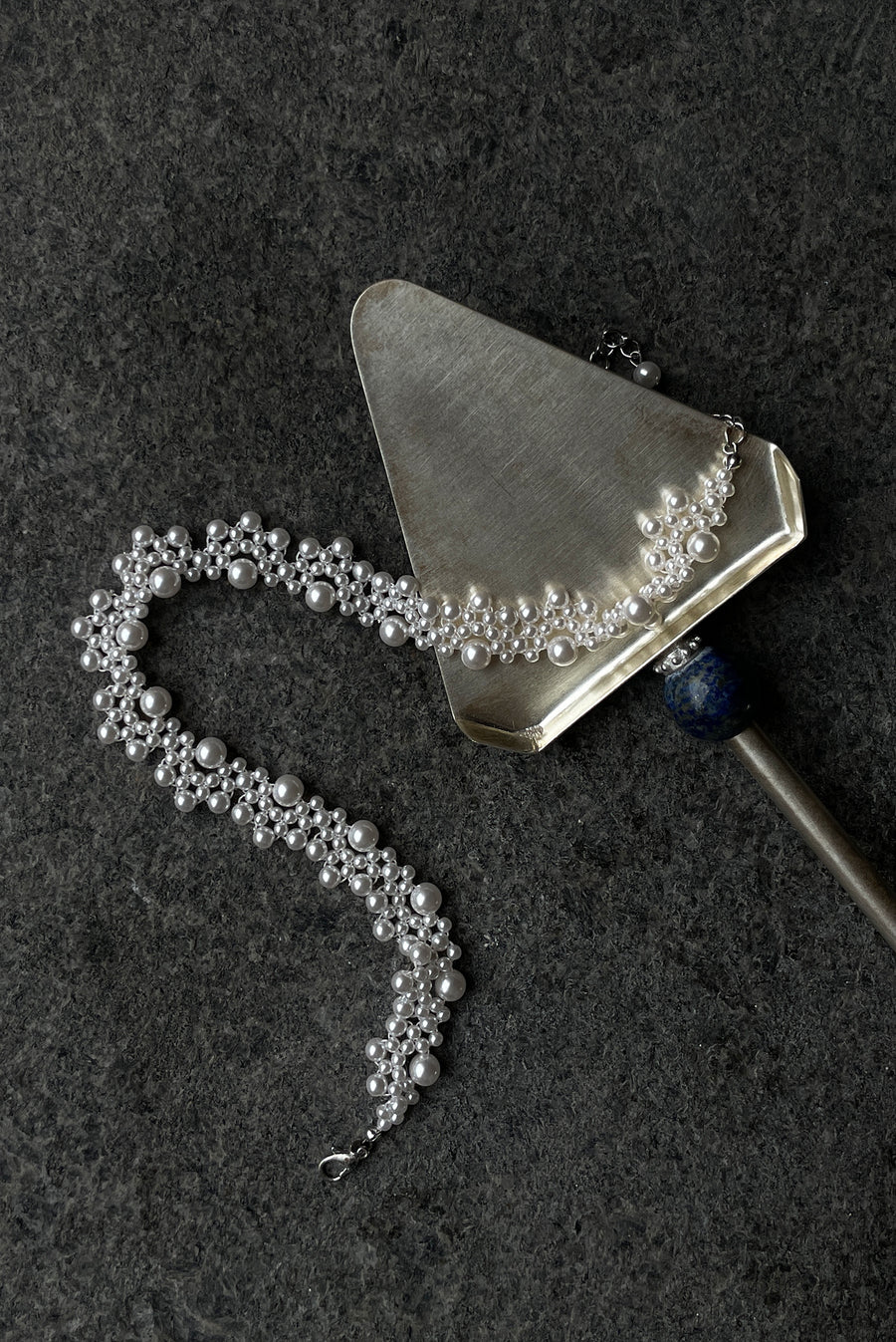 Mini Pearl Bead Cluster Necklace