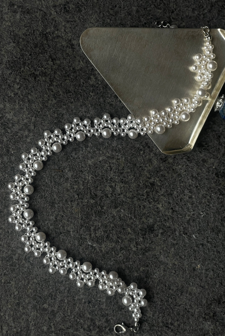 Mini Pearl Bead Cluster Necklace