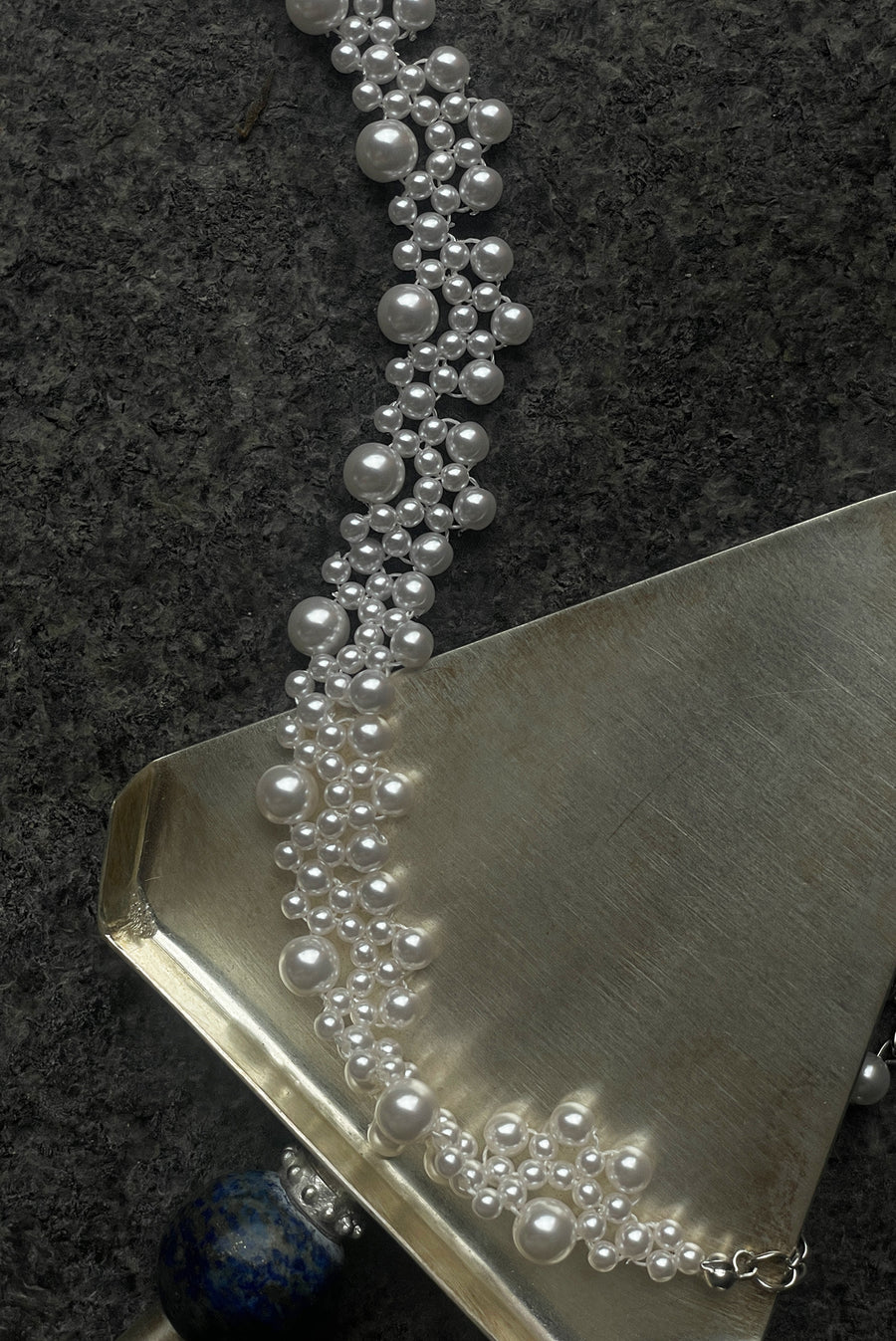 Mini Pearl Bead Cluster Necklace