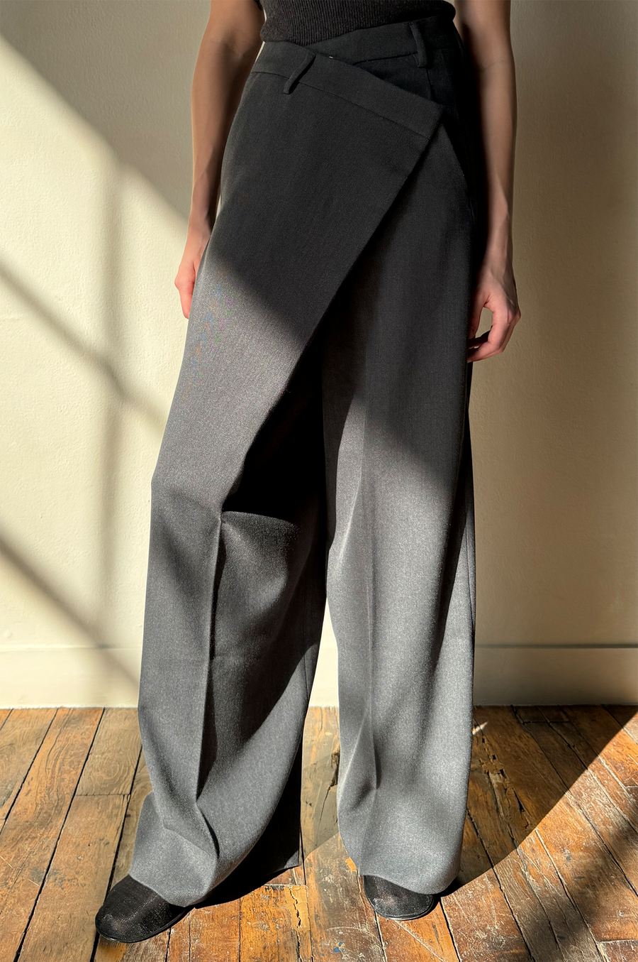 Fold Over Criss Cross Trousers