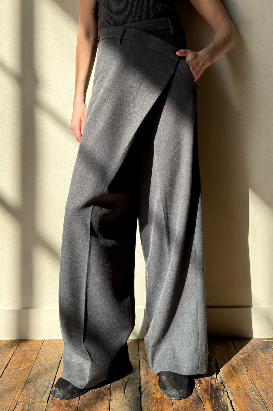 Fold Over Criss Cross Trousers